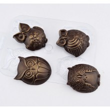 Форма для отливки шоколада "Шоко-совы"